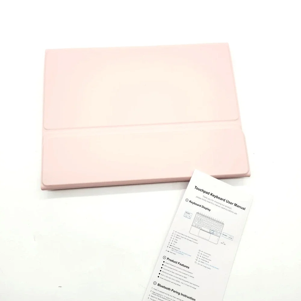 Harvopu iPad 11th 10th Gen Keyboard Case‎ Trackpad Backlit Detachable Pink